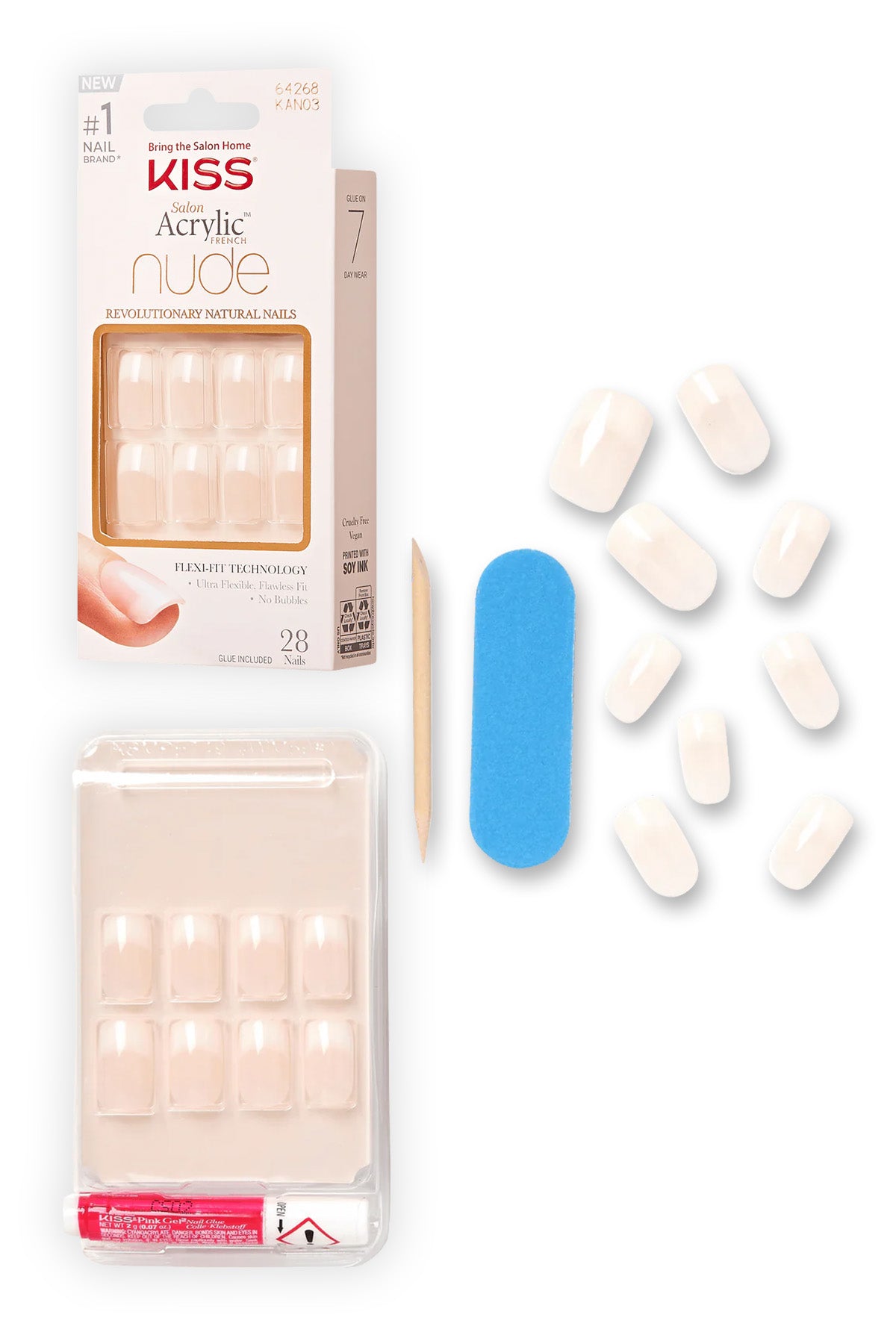 KISS SALON ACRYLIC FRENCH-NUDE - BSW BEAUTY CANADA