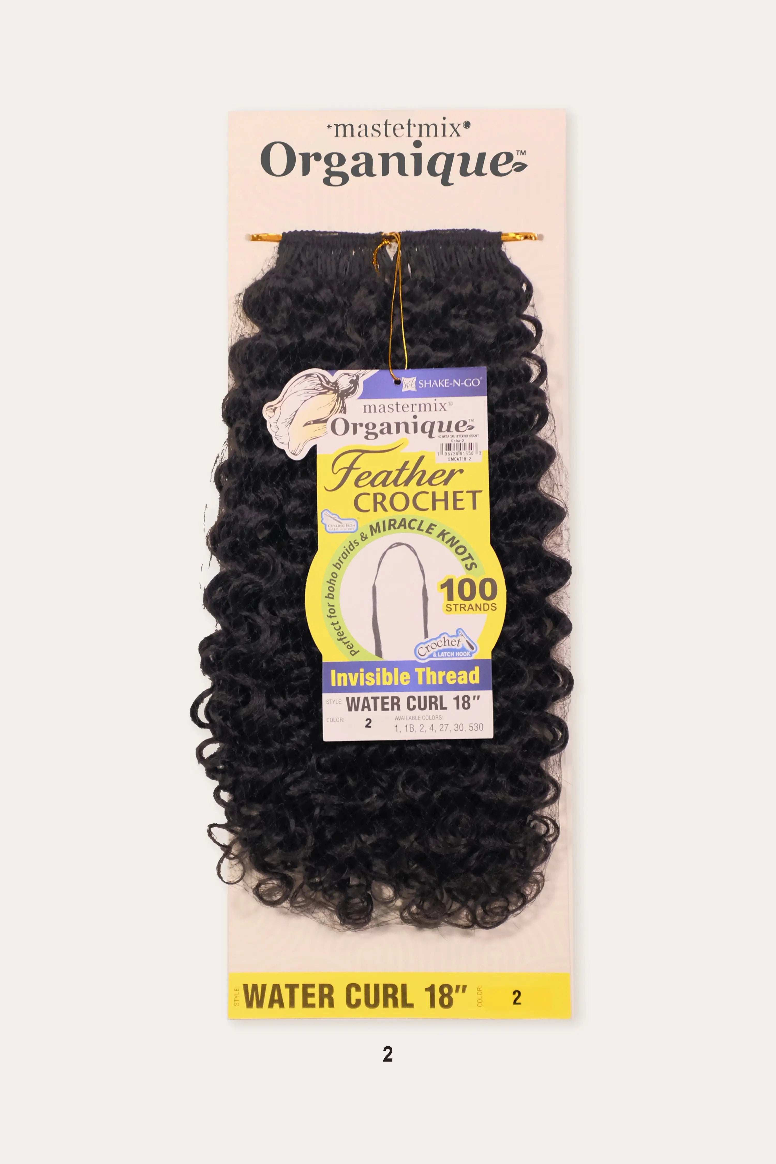 SHAKE N GO ORGANIQUE FEATHER CROCHET -  WATER CURL 18