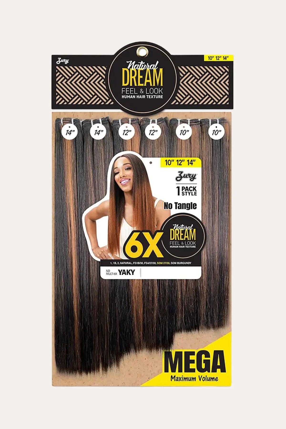 ZURY NATURAL DREAM HAIR WEAVE 6X - YAKY 101214