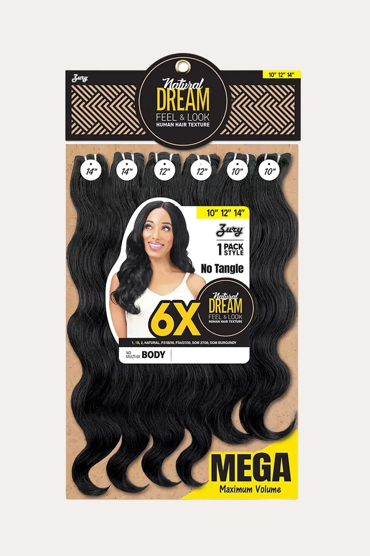 ZURY NATURAL DREAM HAIR WEAVE 6X - BODY 101214