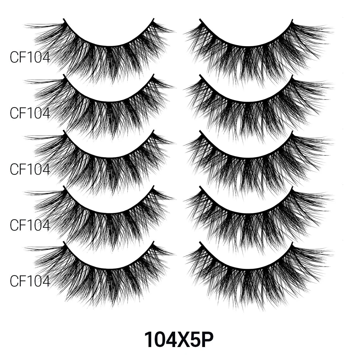 LAFLARE 3D CASHMERE LASHES_5 PAIRS VALUE PACK