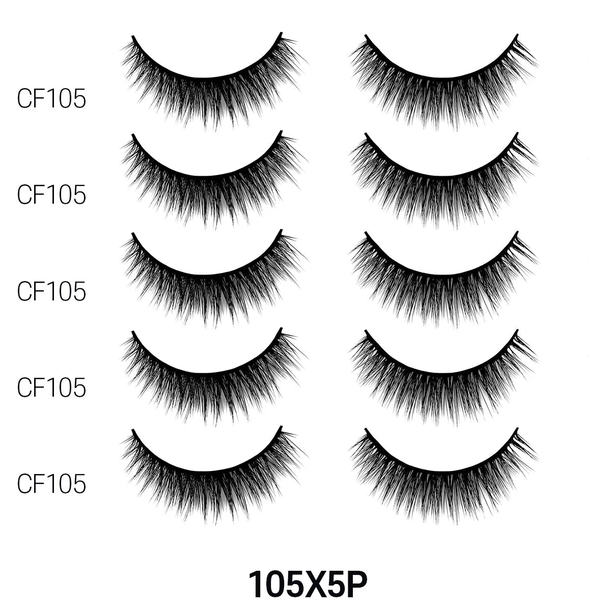 LAFLARE 3D CASHMERE LASHES_5 PAIRS VALUE PACK