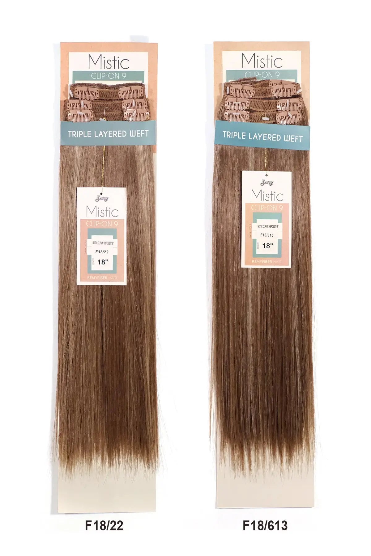 ZURY MISTIC CLIP-ON 9PC 18" Zury