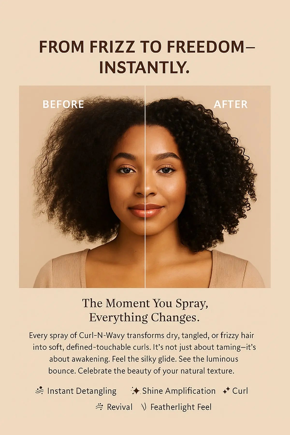 ON NATURAL CURL-N-WAVY 4IN1  ENHANCER 3.38OZ ON NATURAL