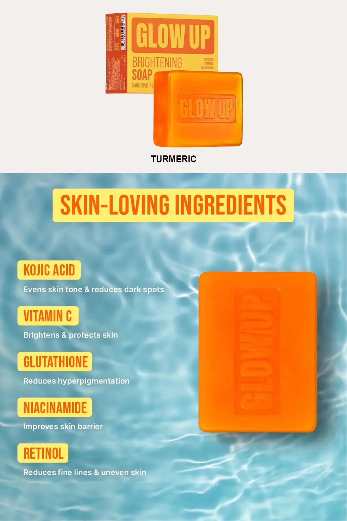 RED BY KISS GLOW UP BRIGHTENING SOAP - KOJIC ACID & TERMERIC - BSW BEAUTY CANADA