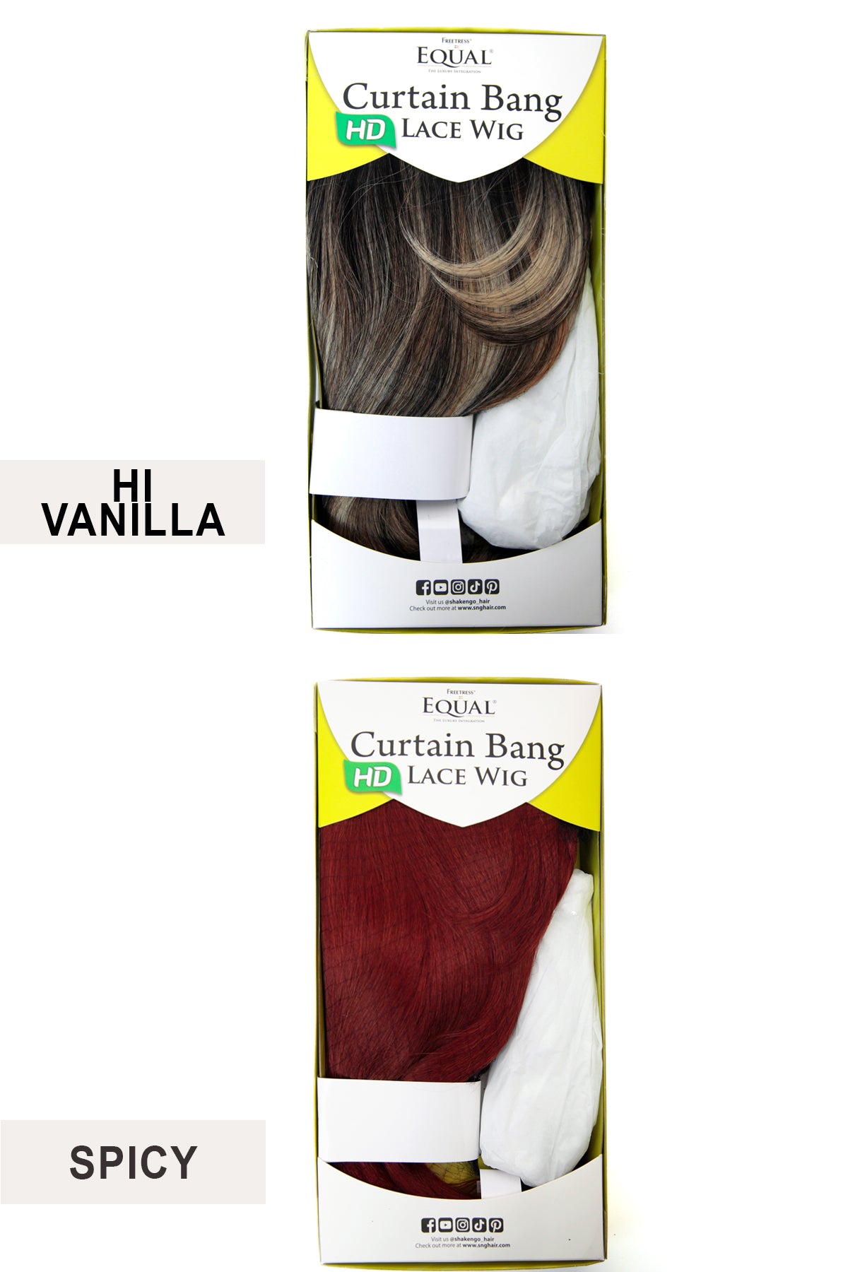 SHAKE N GO EQUAL CURTAIN BANG LACE PART WIG -SAGE - BSW BEAUTY CANADA