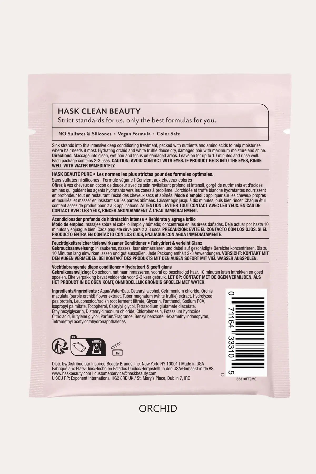 HASK INTENSIVE DEEP CONDITIONER TREATMENT PACK HASK