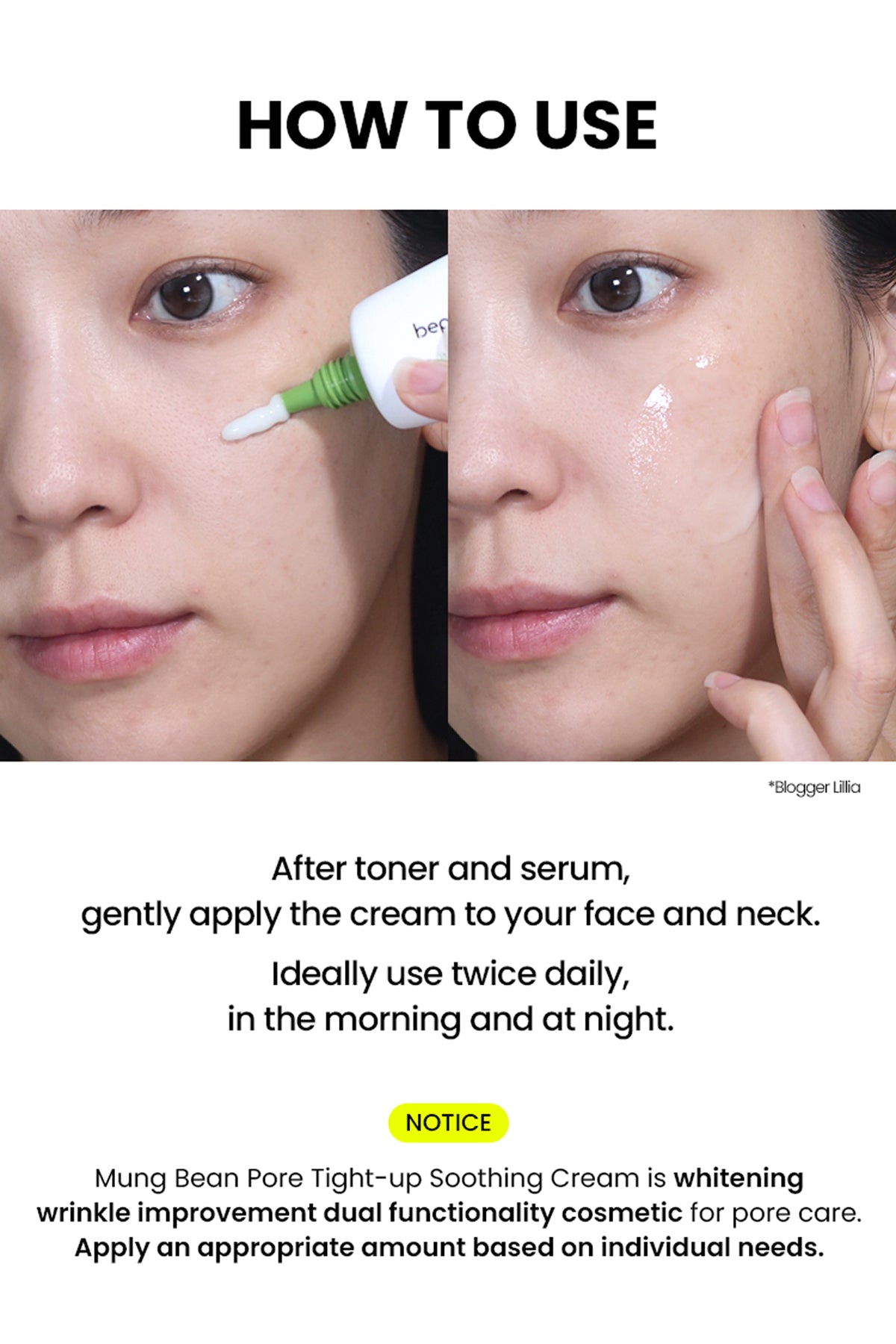 BEPLAIN MUNG BEAN PORE TIGHT | UP PEPSIDE SOOTHING CREAM