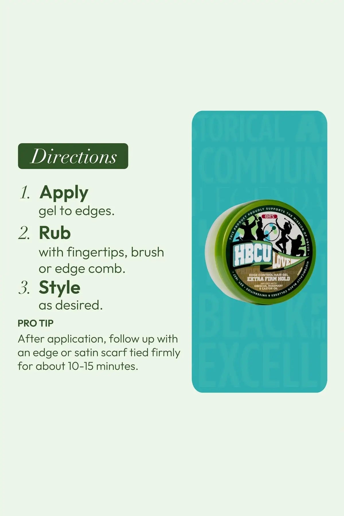 ORS OLIVE OIL HBCU EDGE CONTROL HAIR GEL 2.25oz ORS