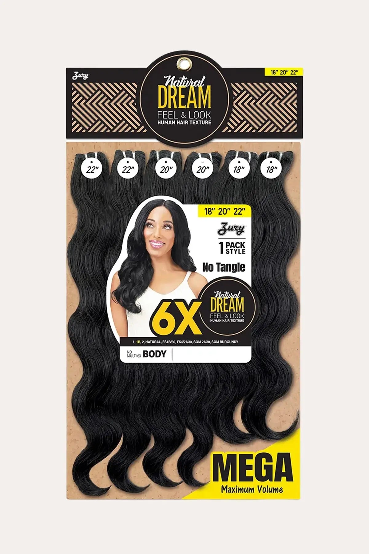 ZURY NATURAL DREAM HAIR WEAVE 6X - BODY 182022