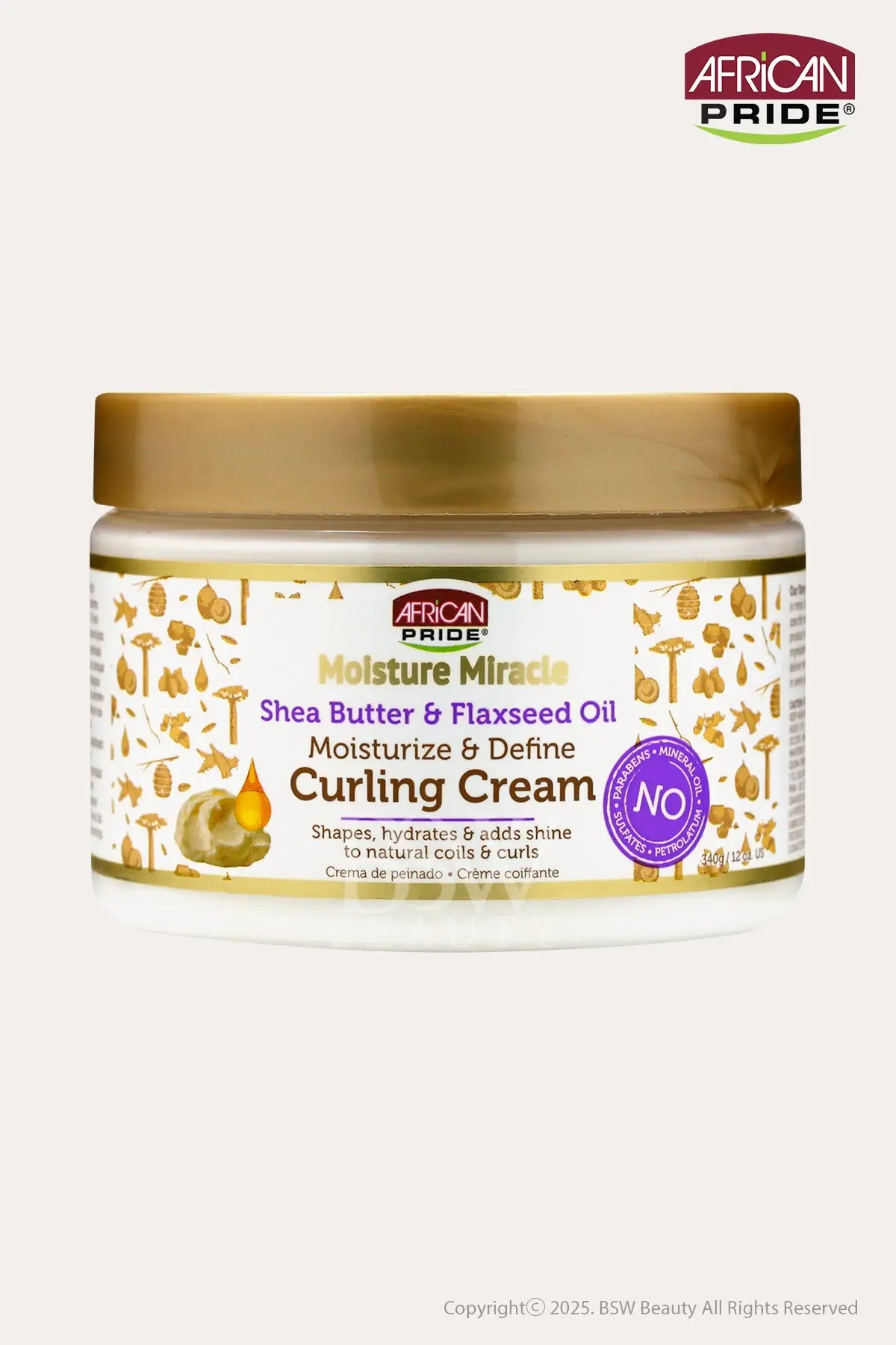 AFRICAN PRIDE MOISTURE MIRACLE MOISTURIZE & DEFINE CURLING CREAM 12oz - BSW BEAUTY CANADA
