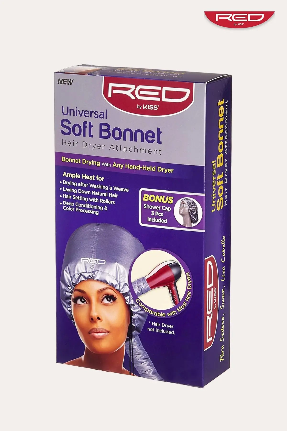 RED BY KISS UNIVERSAL SOFT BONNET HAIR DRYER ATTACHMENT #KBODAWM - BSW BEAUTY CANADA