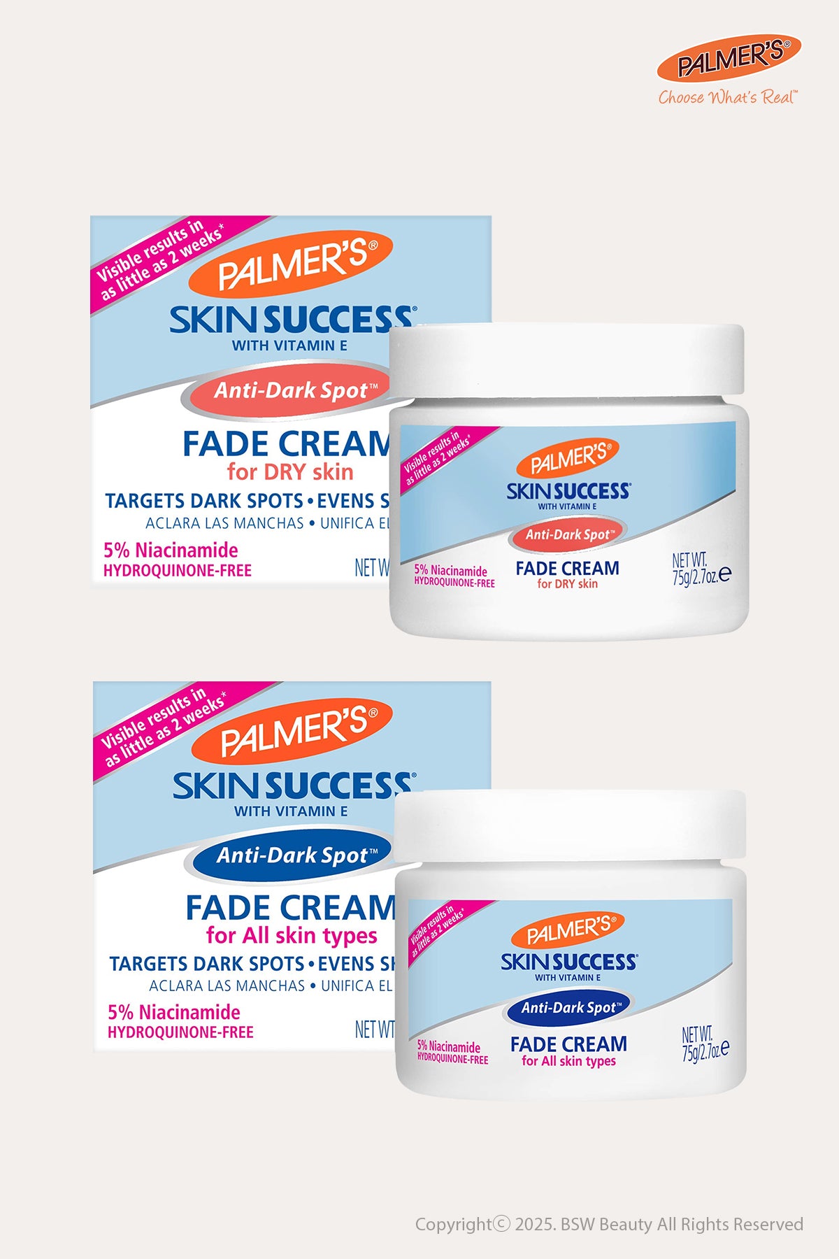 PALMER'S SKIN SUCCESS ANTI-DARK SPOT FADE CREAM - BSW BEAUTY CANADA