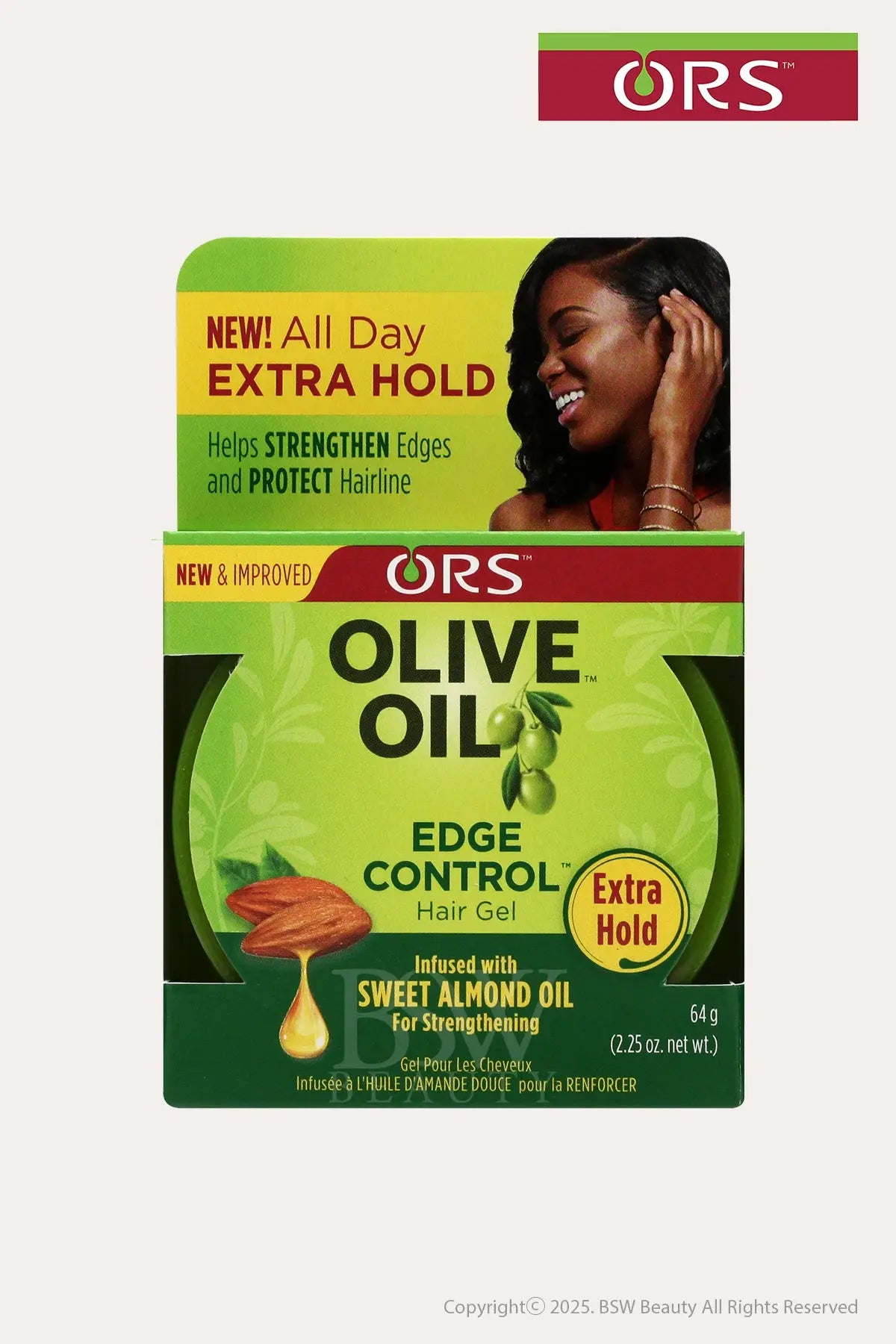 ORS OLIVE OIL EDGE CONTROL HAIR GEL EXTRA HOLD 2.25oz - BSW BEAUTY CANADA