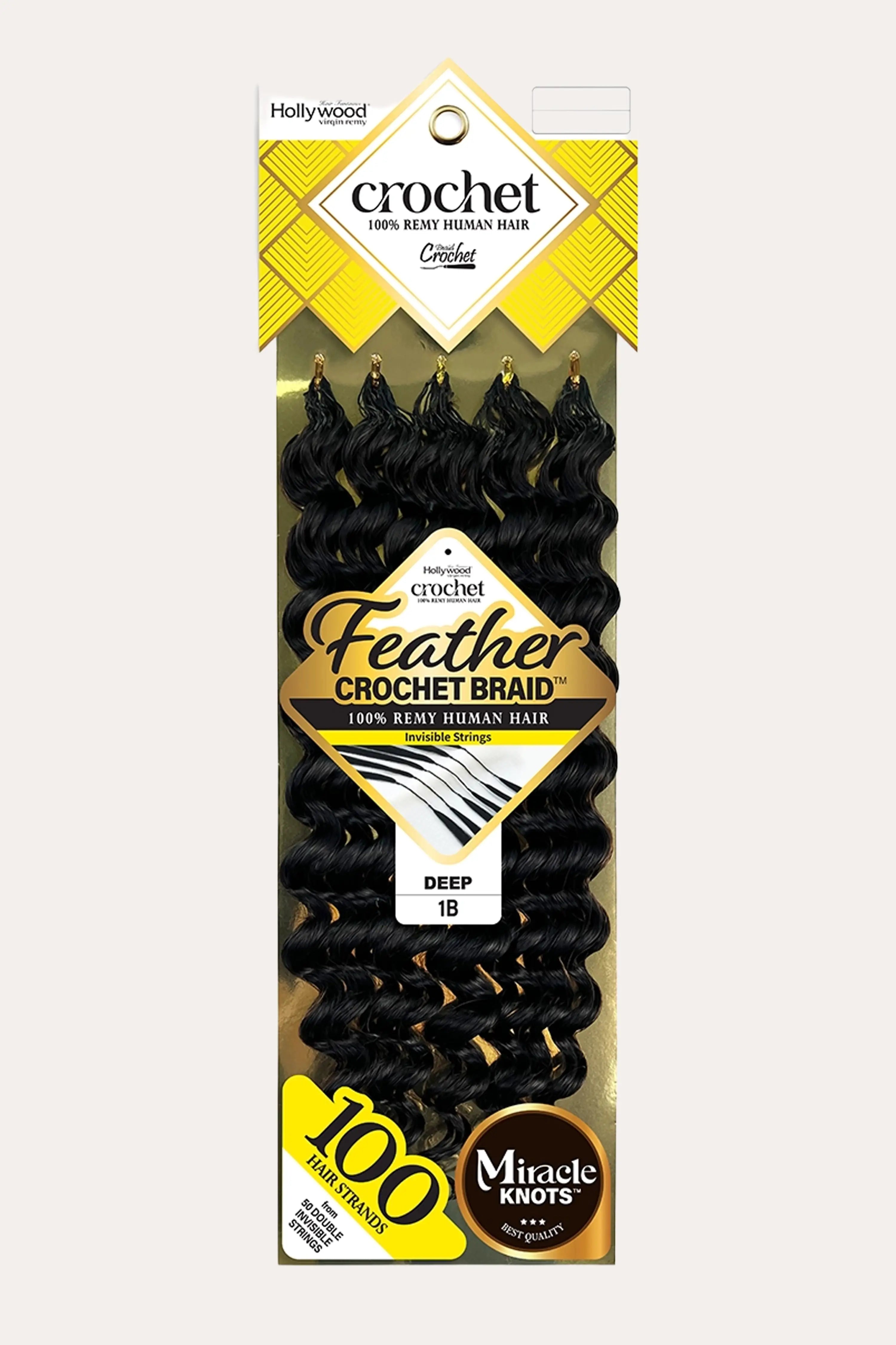 ZURY FEATHER CROCHET BRAID 100% HUMAN HAIR HOLLYWOOD - DEEP 14" ZURY