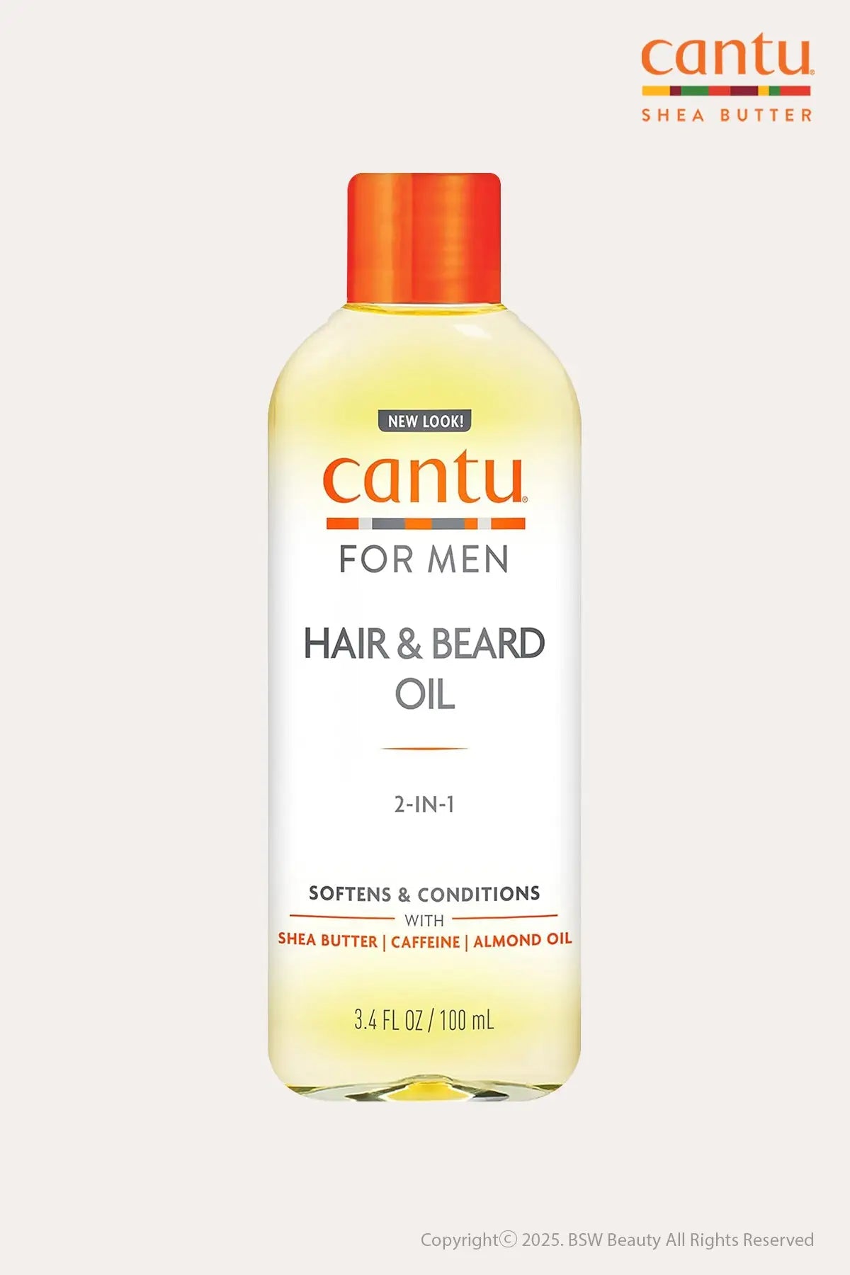 CANTU FOR MEN MEN HAIR &BEARD 2-IN-1 OIL 3.4oz - BSW BEAUTY CANADA