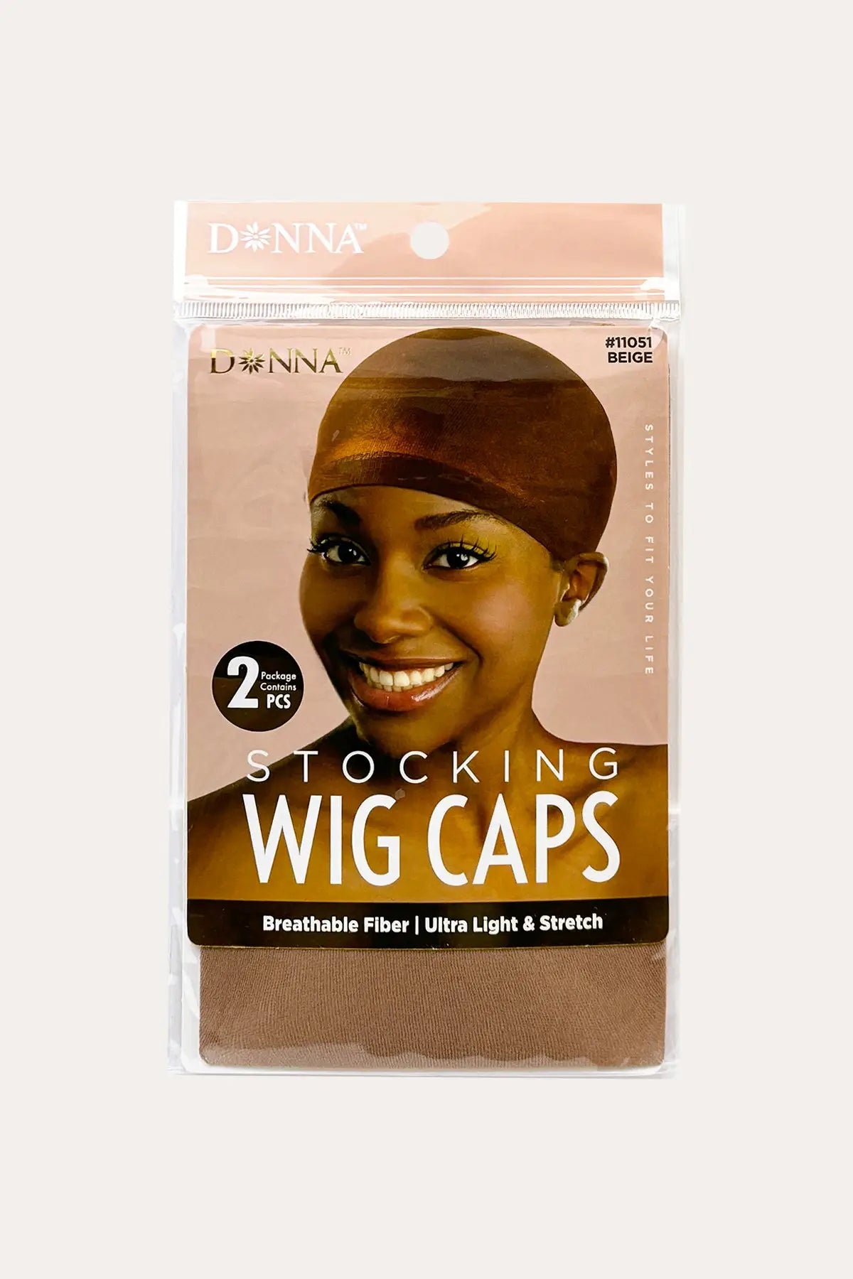 DONNA CAP PREMIUM COLLECTION STOCKING WIG CAP 2PCS #11051 - BSW BEAUTY CANADA