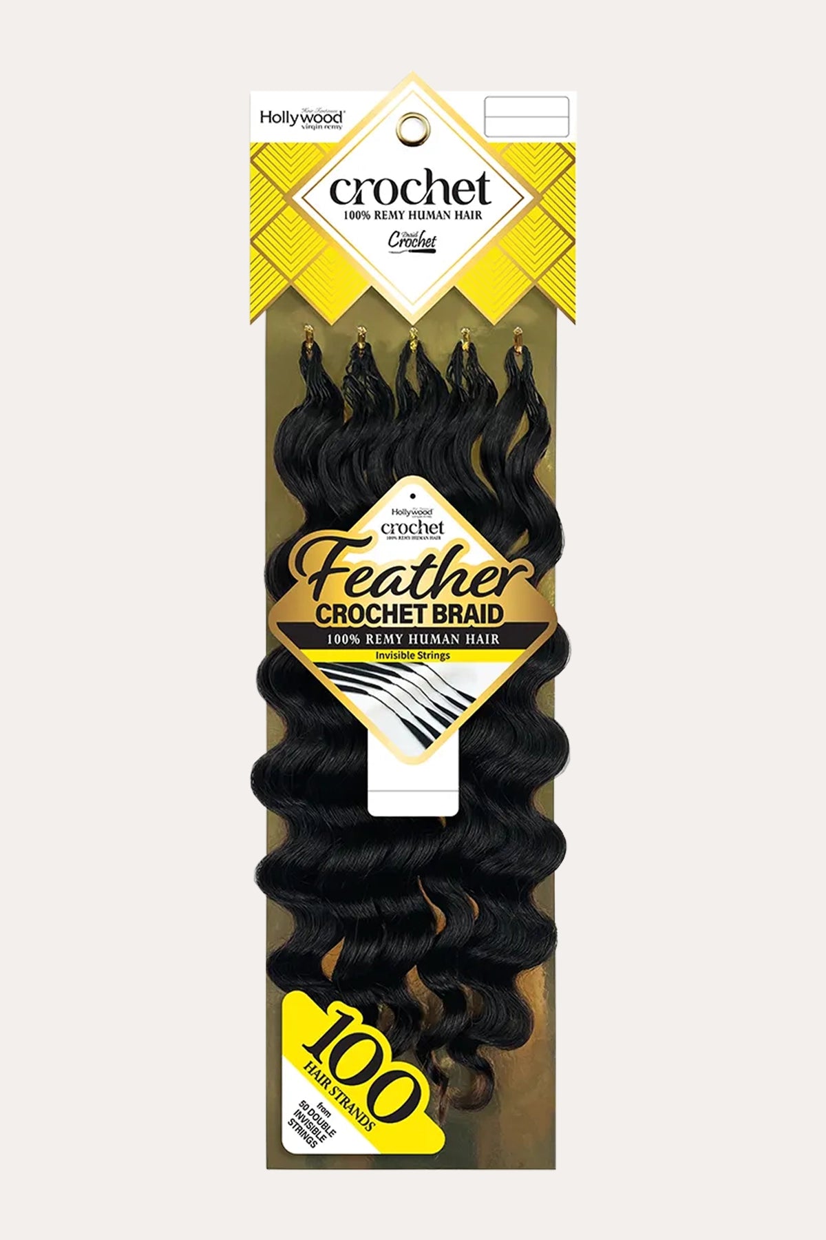 ZURY FEATHER CROCHET BRAID 100% HUMAN HAIR HOLLYWOOD - OCEAN 18