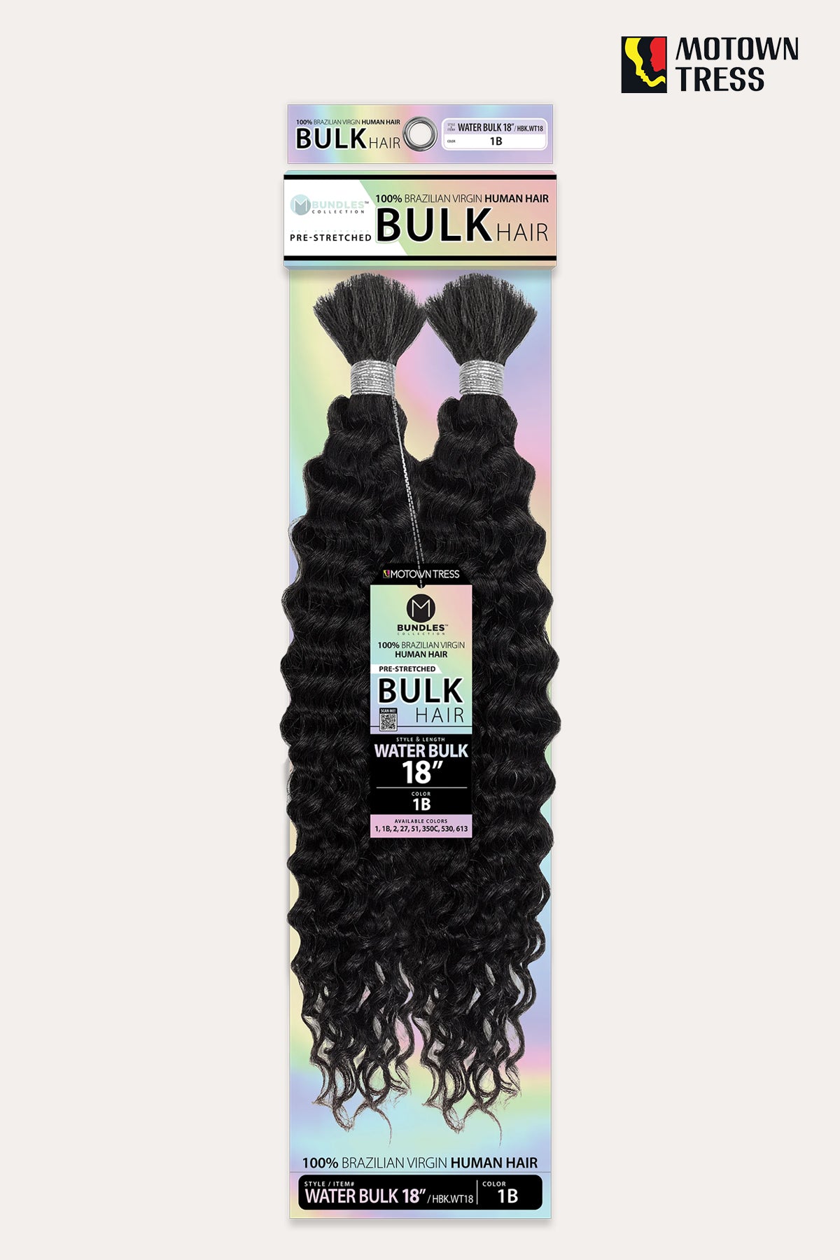 MOTOWN 100% BRAZILIAN VIRGIN HUMAN HAIR PRE-STRETCHED BULK HAIR 18" - BSW BEAUTY CANADA