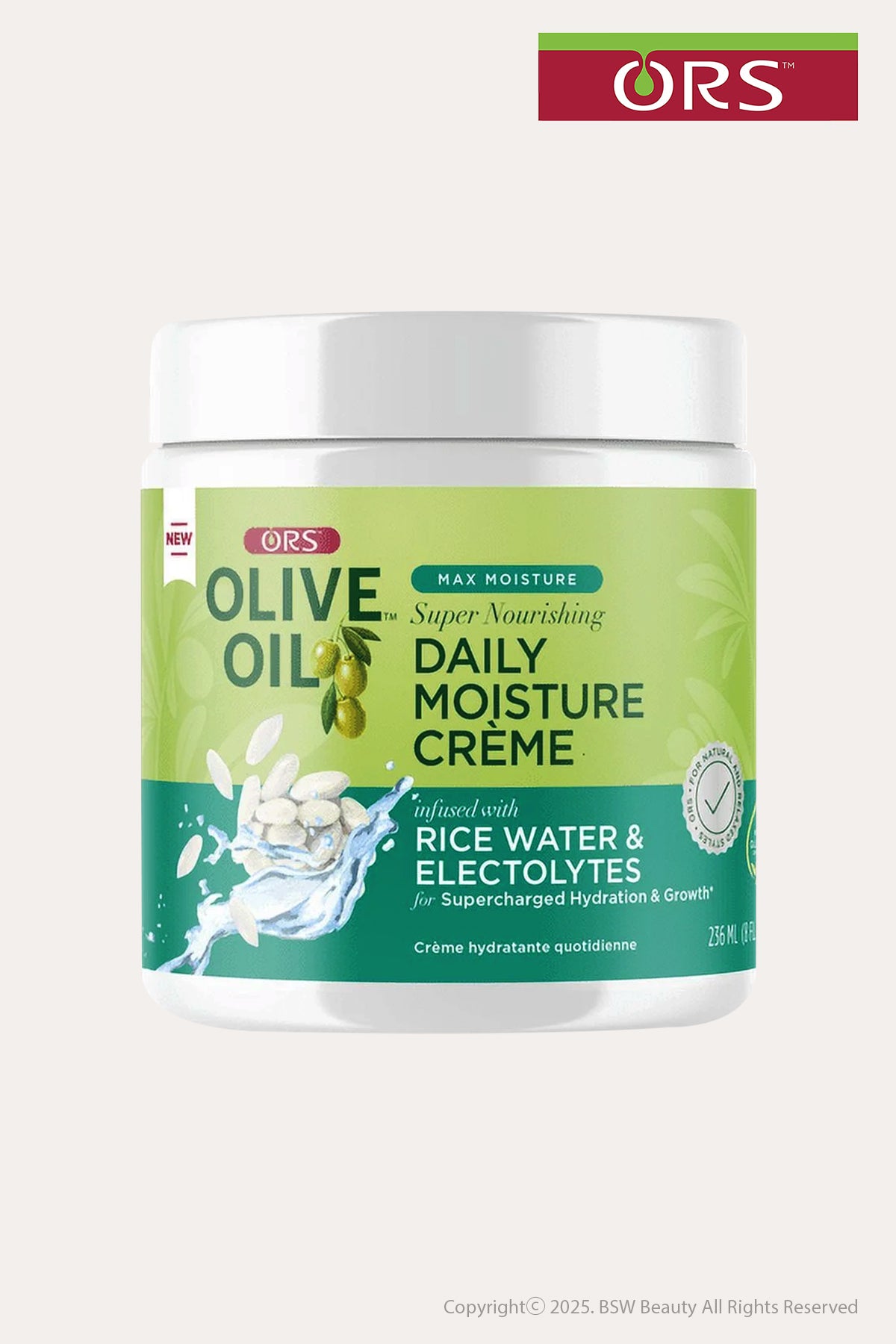 ORS DAILY CURL CREME RICE WATER & ELECTROLYTES 8OZ