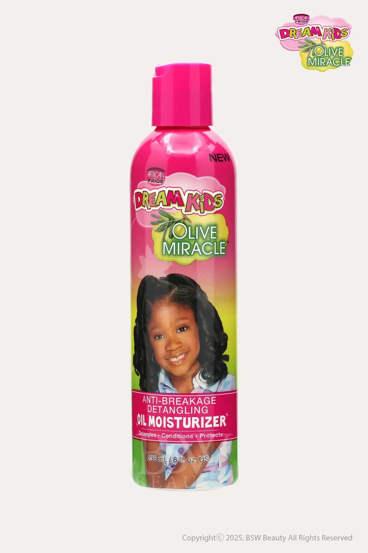 AFRICAN PRIDE DREAM KIDS OLIVE MIRACLE ANTI-BREAKAGE DETANGLING OIL MOISTURIZER 8oz - BSW BEAUTY CANADA