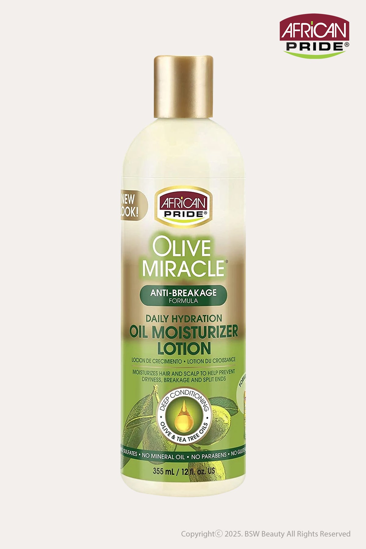AFRICAN PRIDE OLIVE MIRACLE MOISTURE LOTION 12oz - BSW BEAUTY CANADA