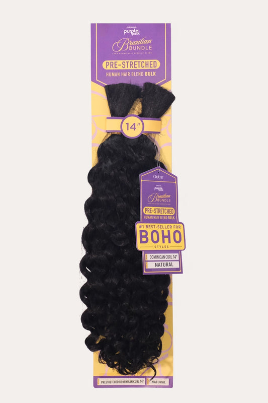 [완료] OUTRE PURPLE PACK BRAZILIAN PRE-STRETCHED DOMINICAN CURL BULK 14" OUTRE