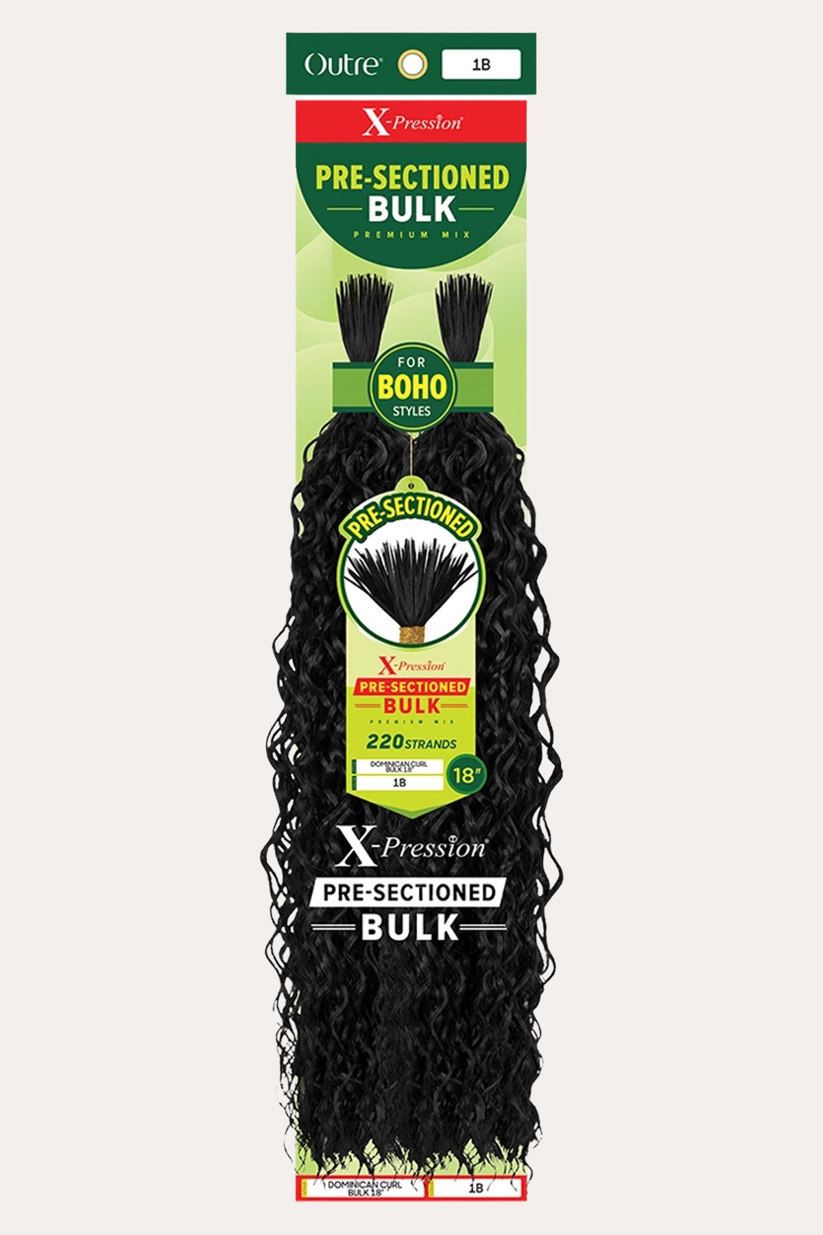OUTRE X-PRESSION PRE - SECTIONED DOMINICAN CURL BULK 18