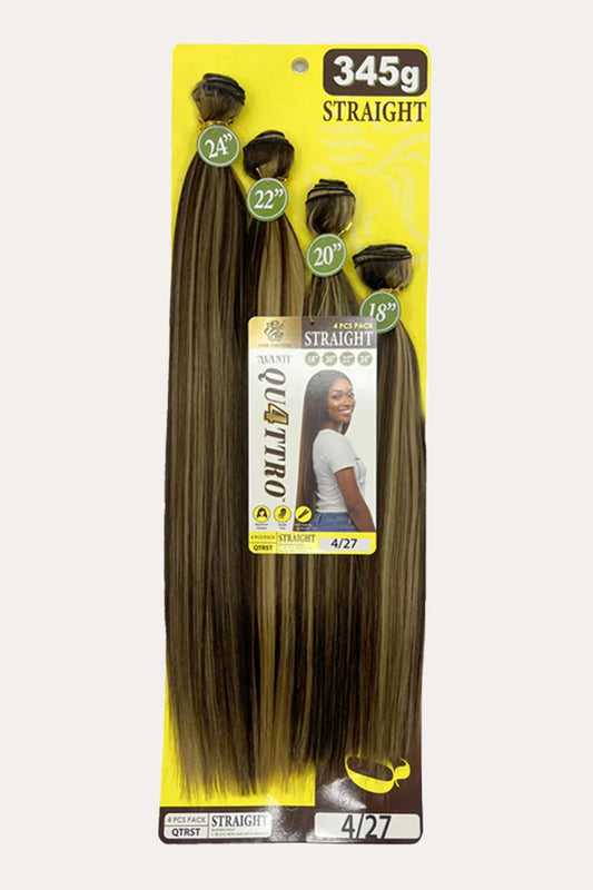 HAIR COUTURE QUATTRO HAIR WEAVE BUNDLE 4PC - STRAIGHT (18"20"22"24") HAIR COUTURE