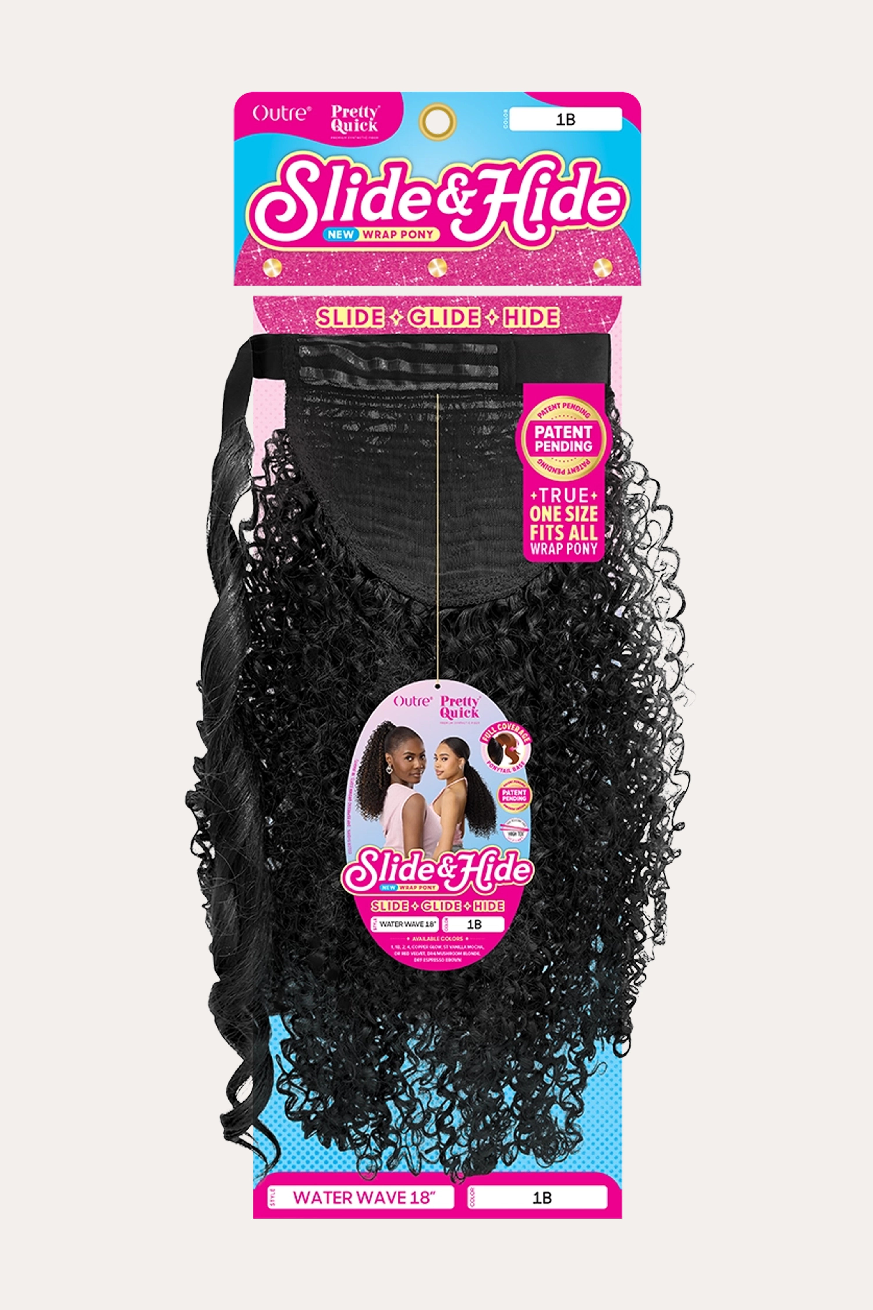 OUTRE PRETTY QUICK SLIDE & HIDE DRAWSTRING PONYTAIL - WATER WAVE 18