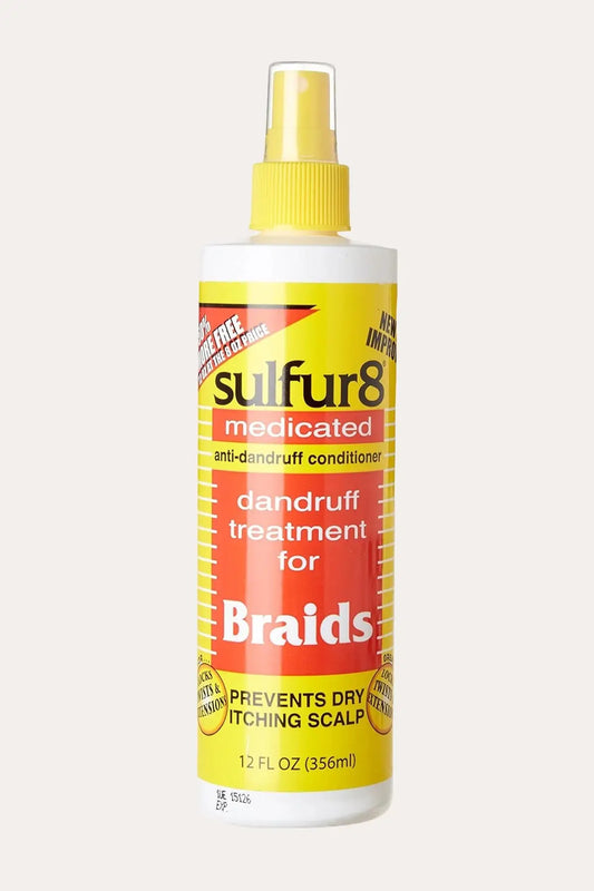 SULFUR 8 MEDICATED DANDRUFF TREATMENT FOR BRAIDS SPRAY 12oz SULFUR8