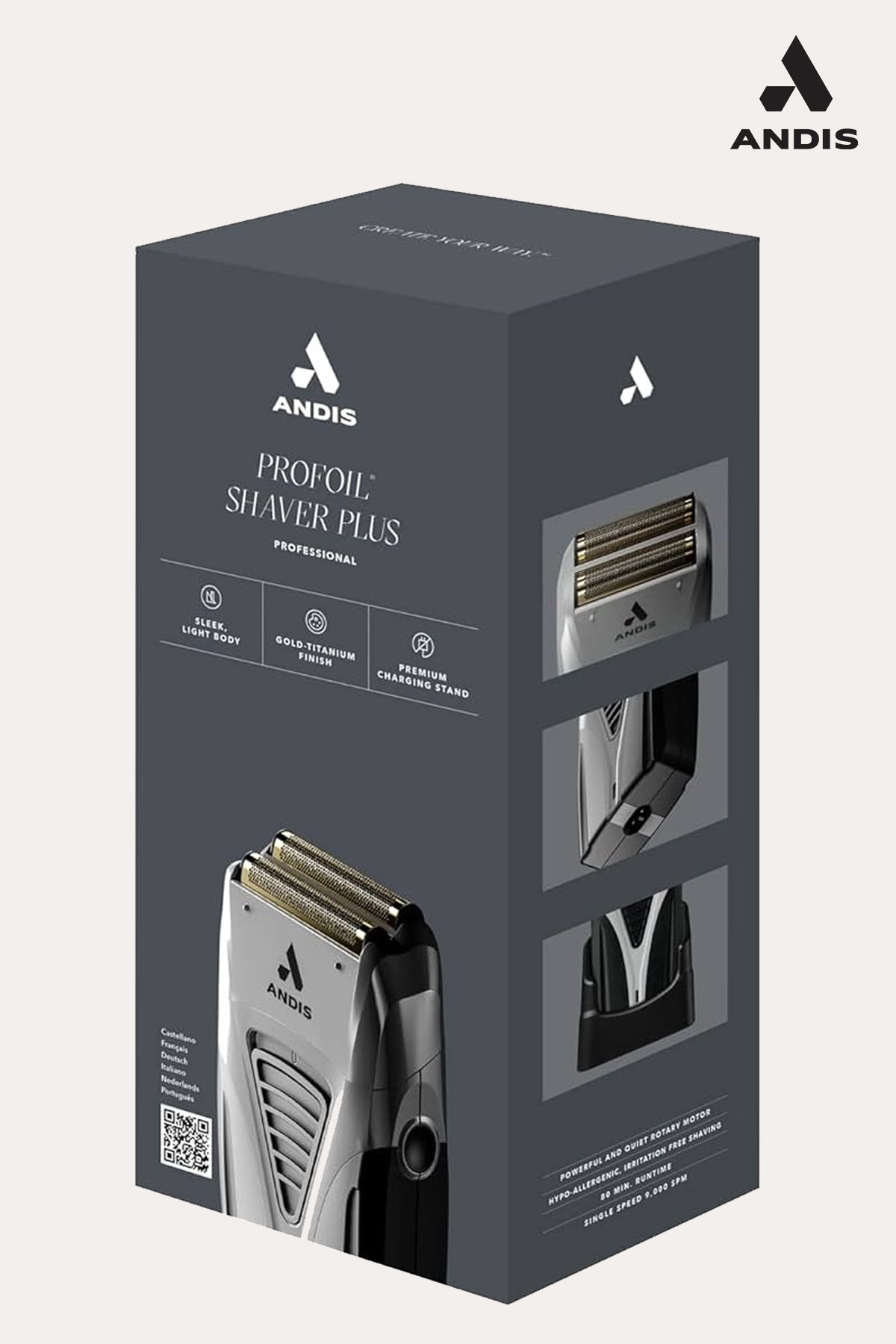 ANDIS SHAVER PROFOIL LITHIUM TITANIUM WITH CHARGE STAND - BSW BEAUTY CANADA