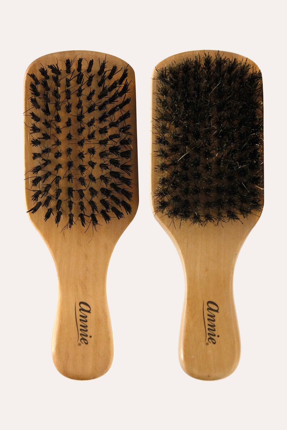 ANNIE TWO-WAY CLUB BOAR BRISTLE BRUSH SOFT AND HARD #2072