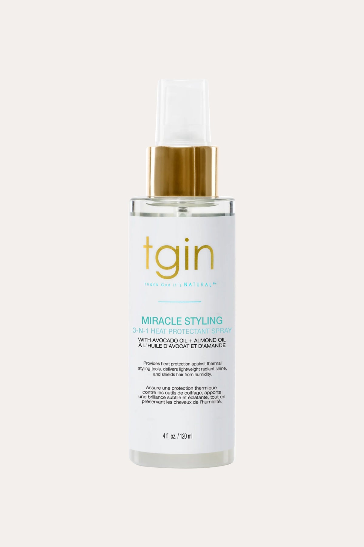 TGIN MIRACLE STYLING 3-N-1 HEAT PROTECTANT SPRAY 4oz - BSW BEAUTY CANADA