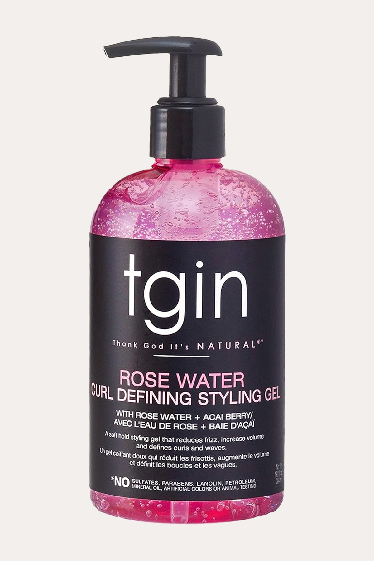 TGIN ROSE WATER CURL DEFINING STYLING GEL 13oz - BSW BEAUTY CANADA