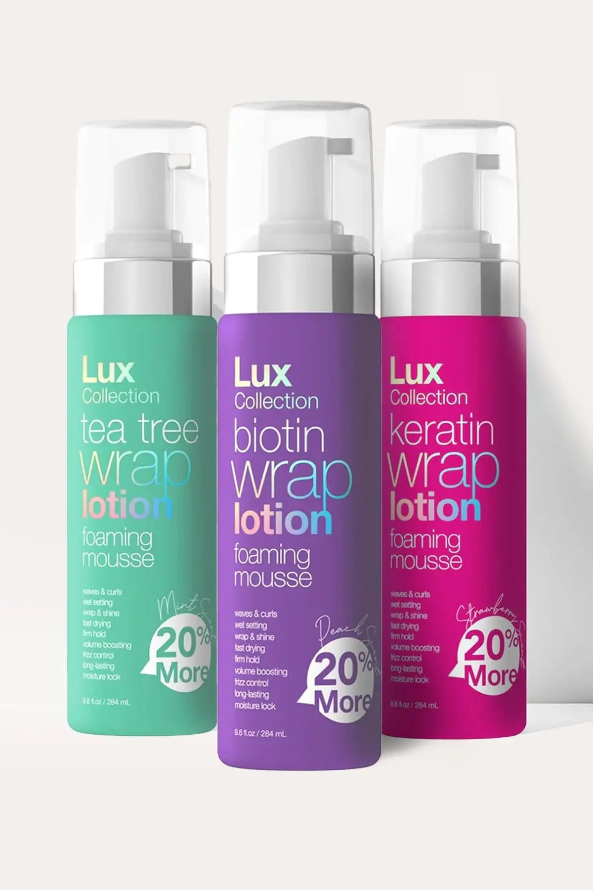 LUX COLLECTION WRAP LOTION FOAMING MOUSSE  - 4 TYPES