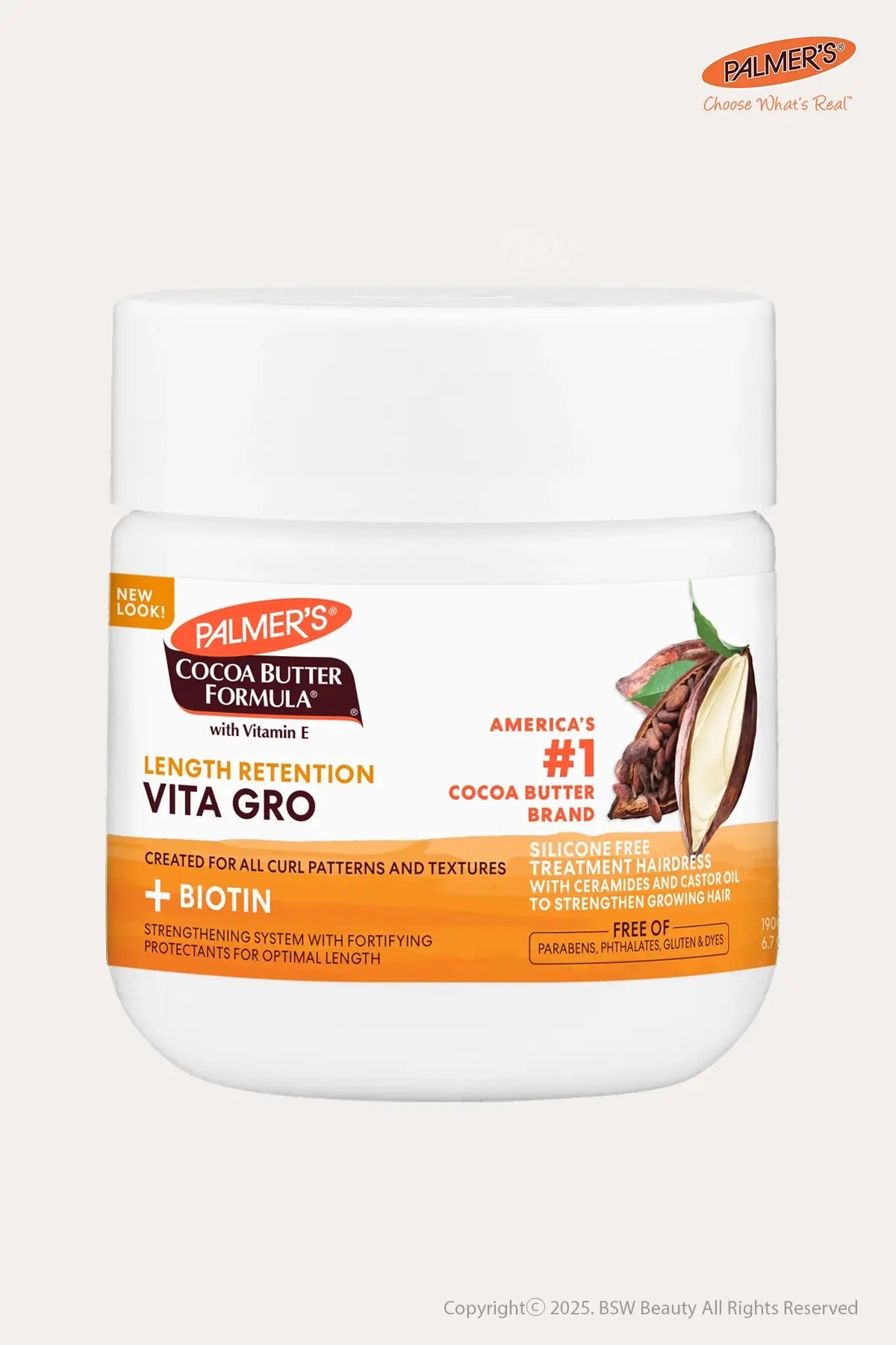 PALMER'S COCOA BUTTER FORMULA LENGTH RETENTION VITA GRO 6.7oz - BSW BEAUTY CANADA