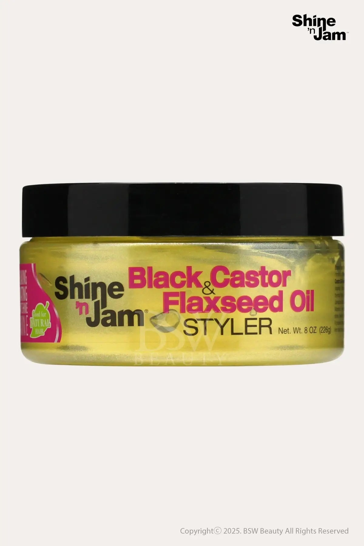 AMPRO SHINE 'N JAM BLACK CASTOR & FLAXSEED OIL STYLER - BSW BEAUTY CANADA