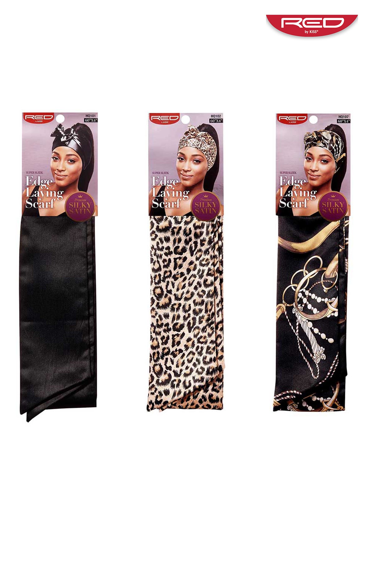 RED BY KISS RED SILKY EDGE SCARF - BSW BEAUTY CANADA