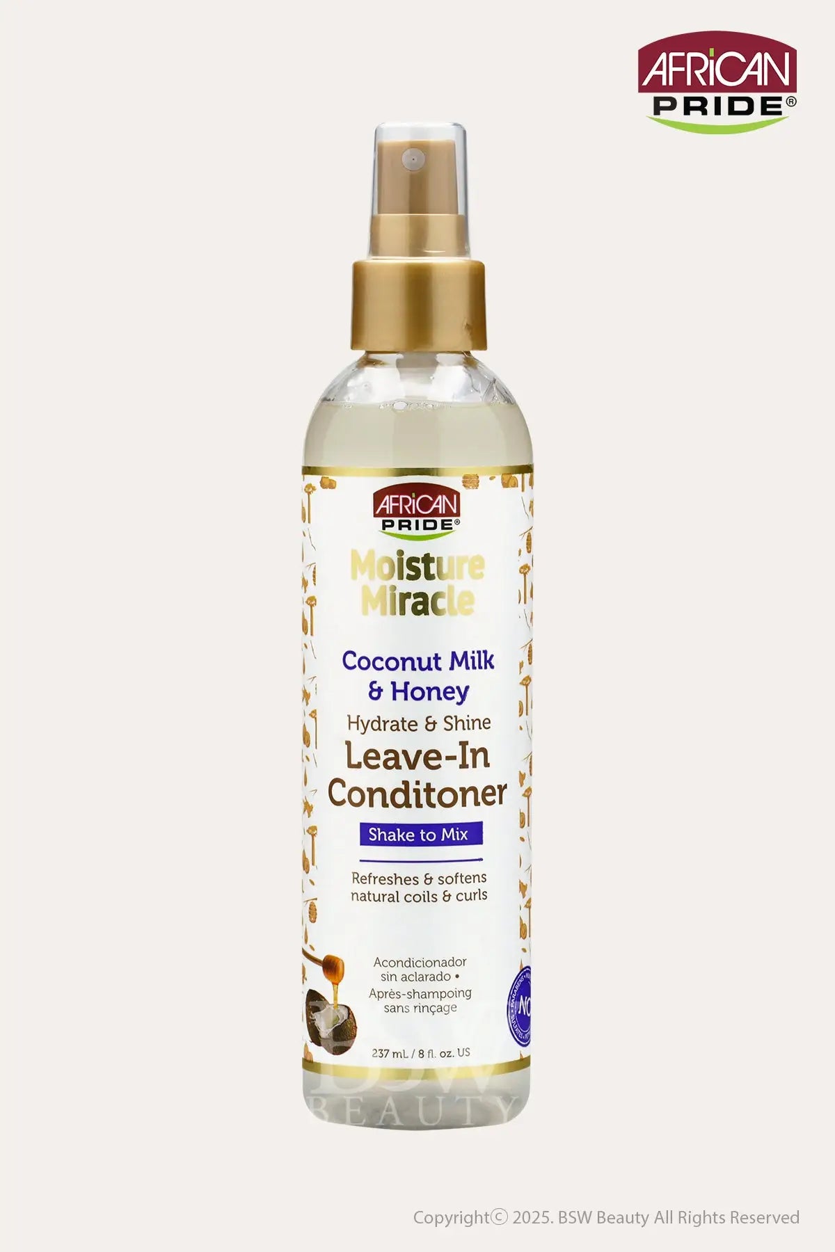 AFRICAN PRIDE MOISTURE MIRACLE HYDRATE & SHINE LEAVE-IN CONDITIONER 8oz - BSW BEAUTY CANADA