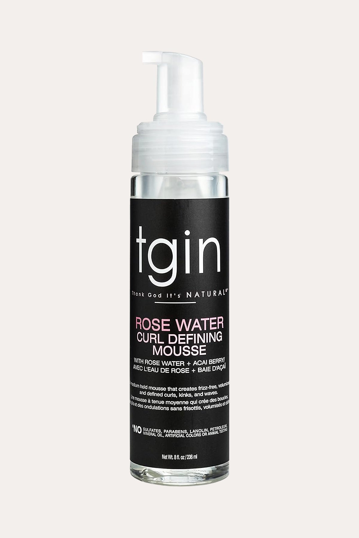 TGIN ROSE WATER CURLING DEFINING MOUSSE 8oz