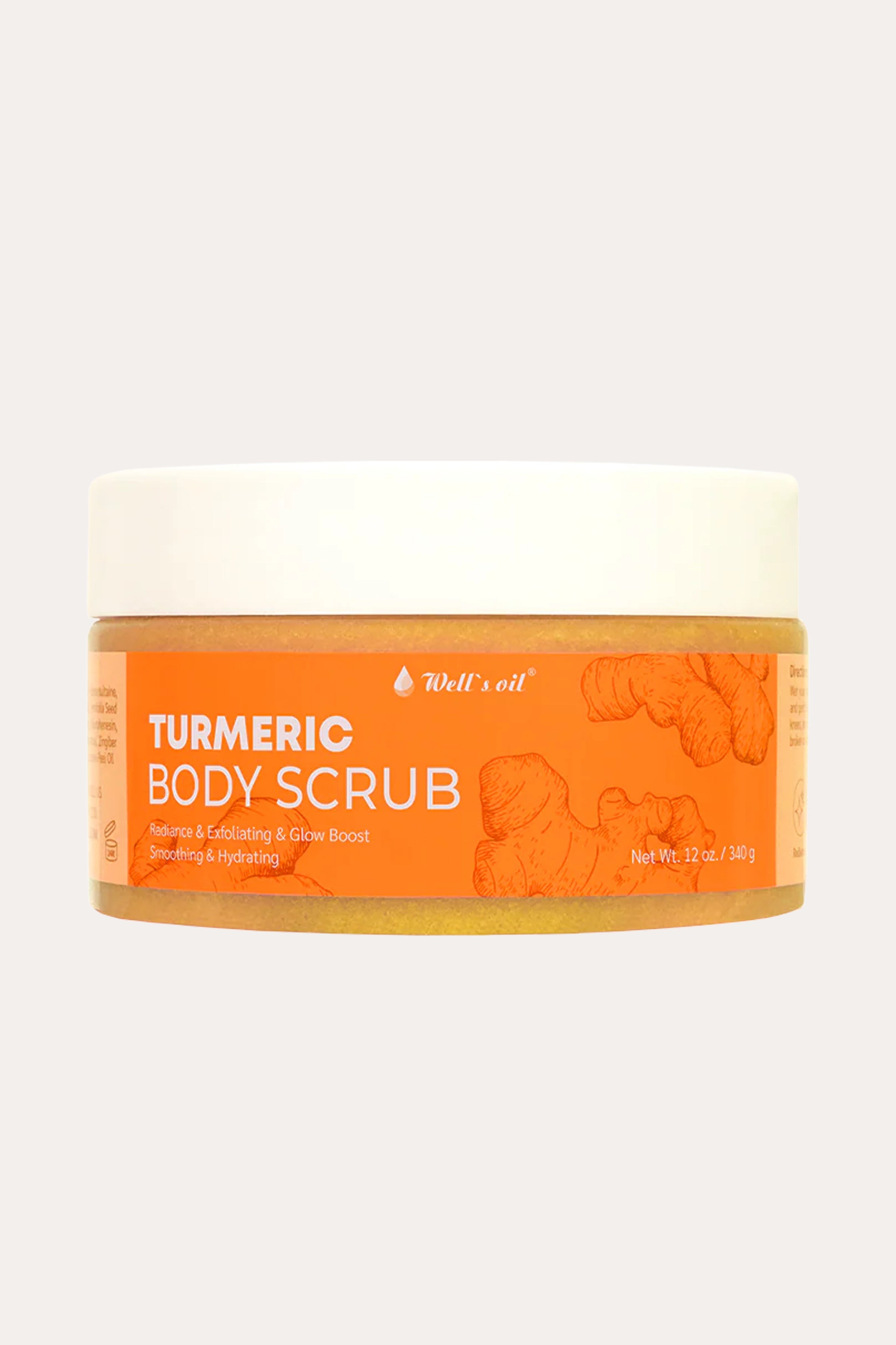 WELL'S OIL TURMERIC BODY SCRUB 12oz