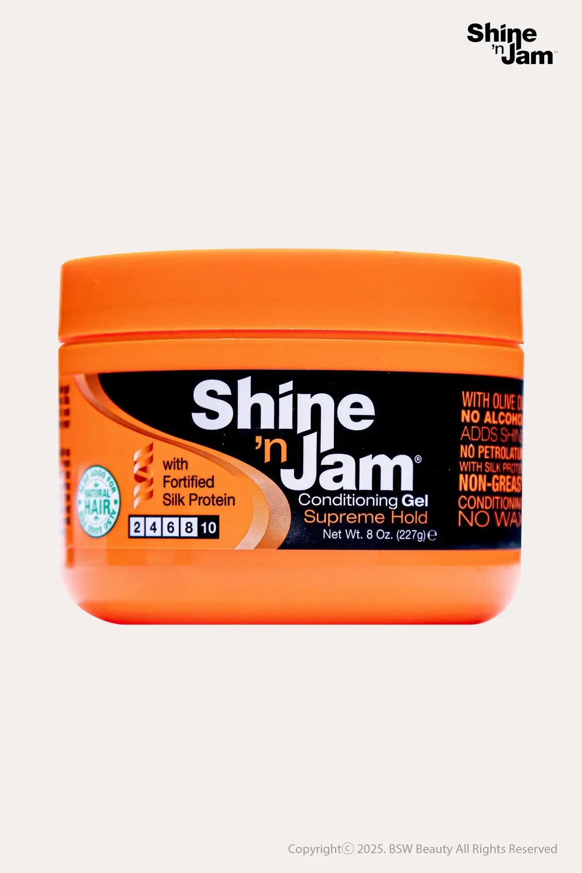 AMPRO PRO STYLE SHINE'N JAM CONDITIONING GEL SUPREME HOLD 8oz - BSW BEAUTY CANADA