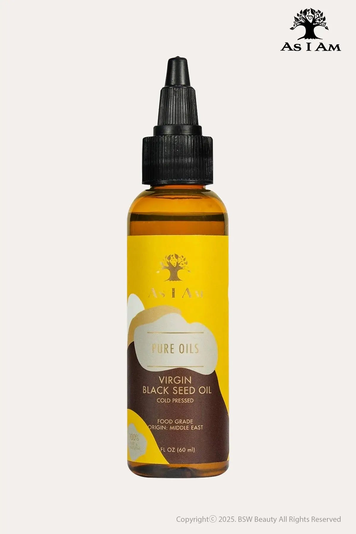 AS I AM PURE OILS VIRGIN BLACK SEED OIL 2oz - BSW BEAUTY CANADA