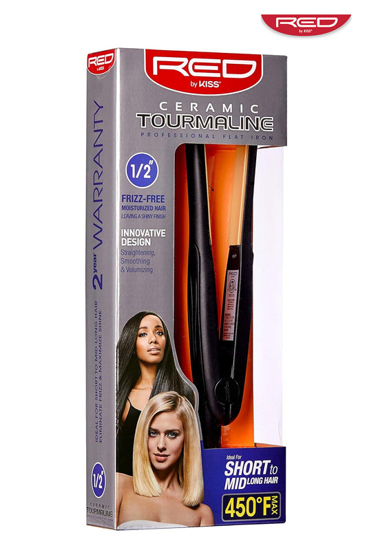 RED BY KISS 1/2" CERAMIC TOURMALINE FLAT IRON TC FI050TN - BSW BEAUTY CANADA