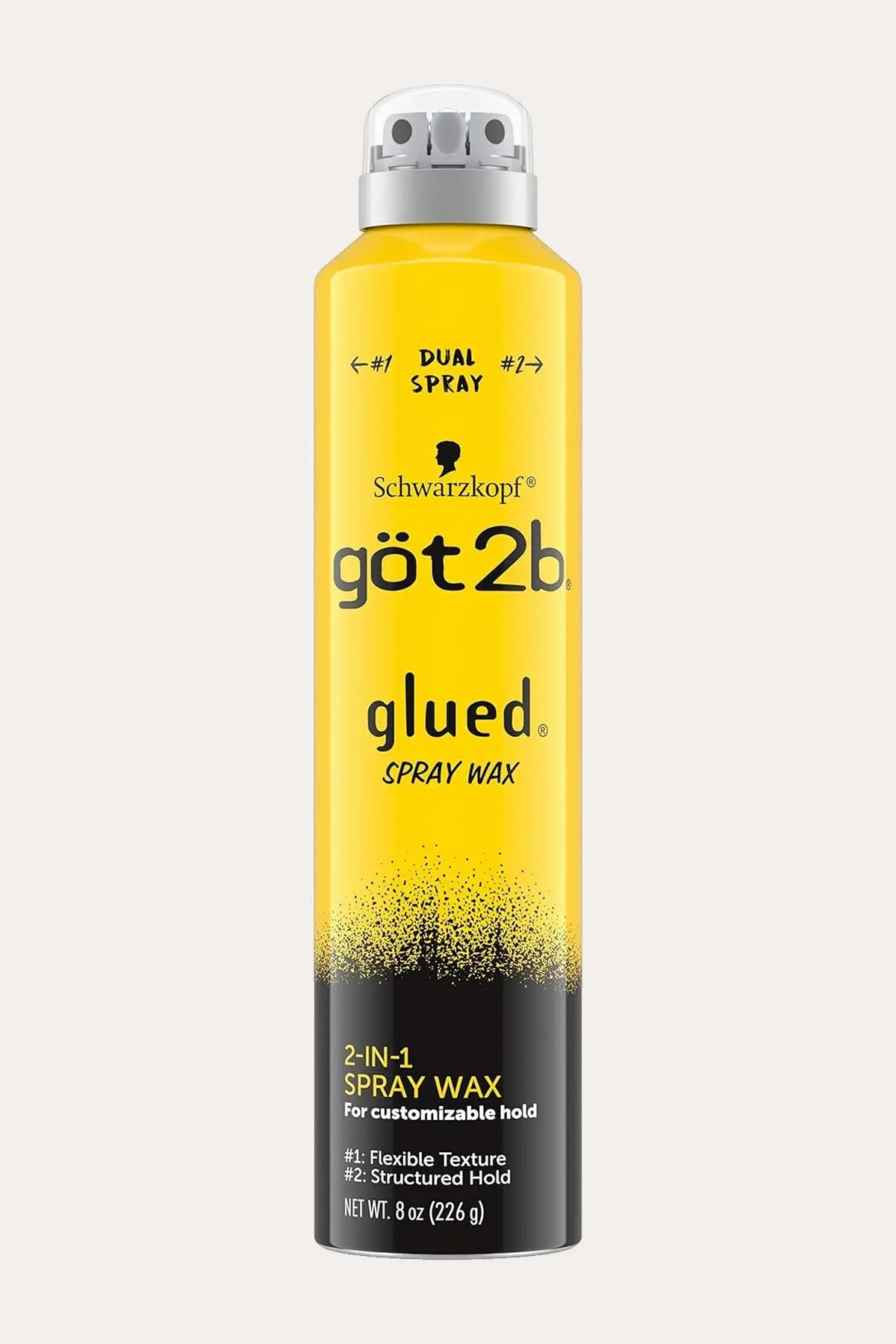 GOT2B GLUED SPRAY WAX WITH 2IN1 DUAL SPRAY NOZZLE 8oz - BSW BEAUTY CANADA