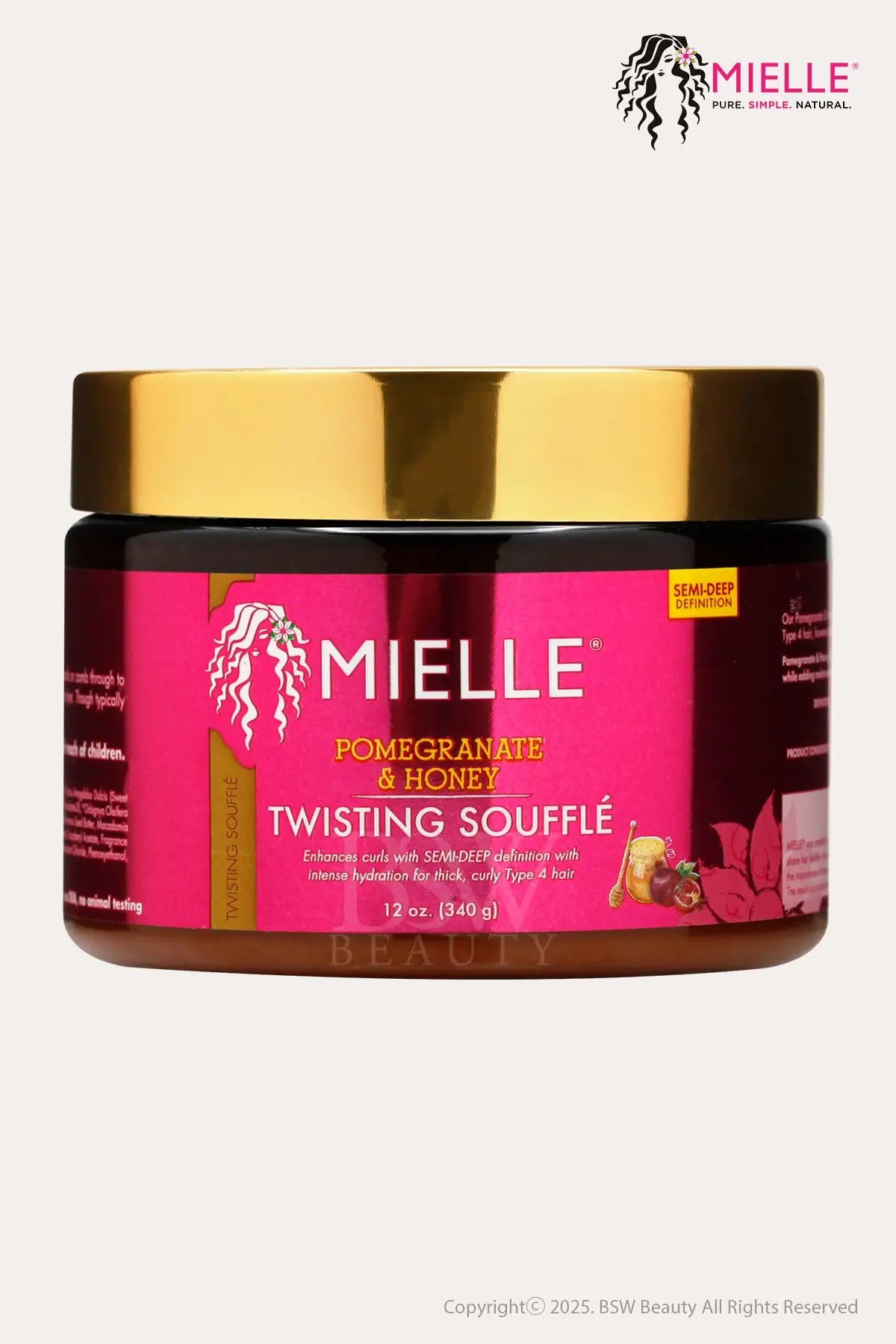 MIELLE ORGANICS POMEGRANATE & HONEY TWISTING SOUFFLE 12oz - BSW BEAUTY CANADA