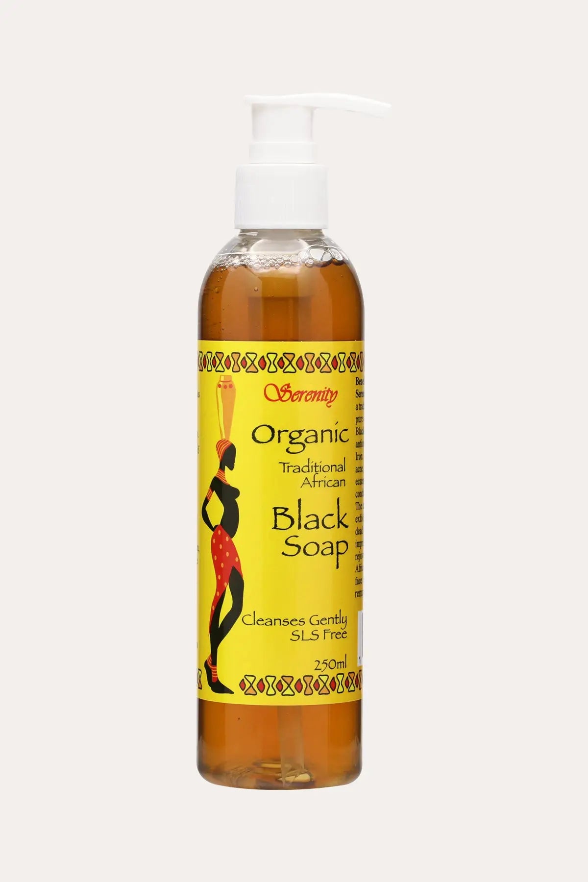 SERENITY ORGANIC TRADITIONAL AFRICAN BLACK SOAP 250ml - BSW BEAUTY CANADA