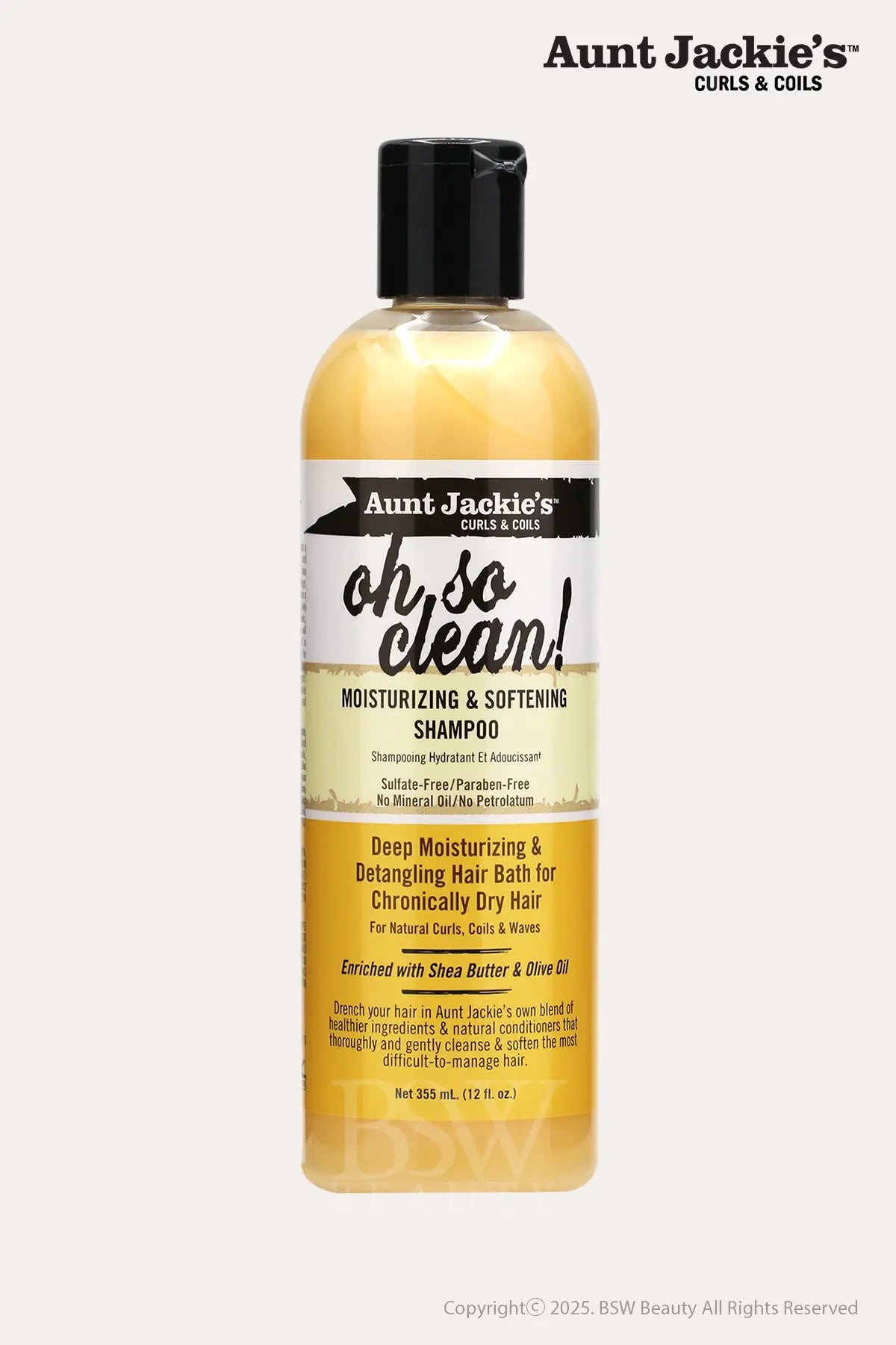 AUNT JACKIES OH SO CLEAN! MOISTURIZING & SOFTENING SHAMPOO 12oz - BSW BEAUTY CANADA