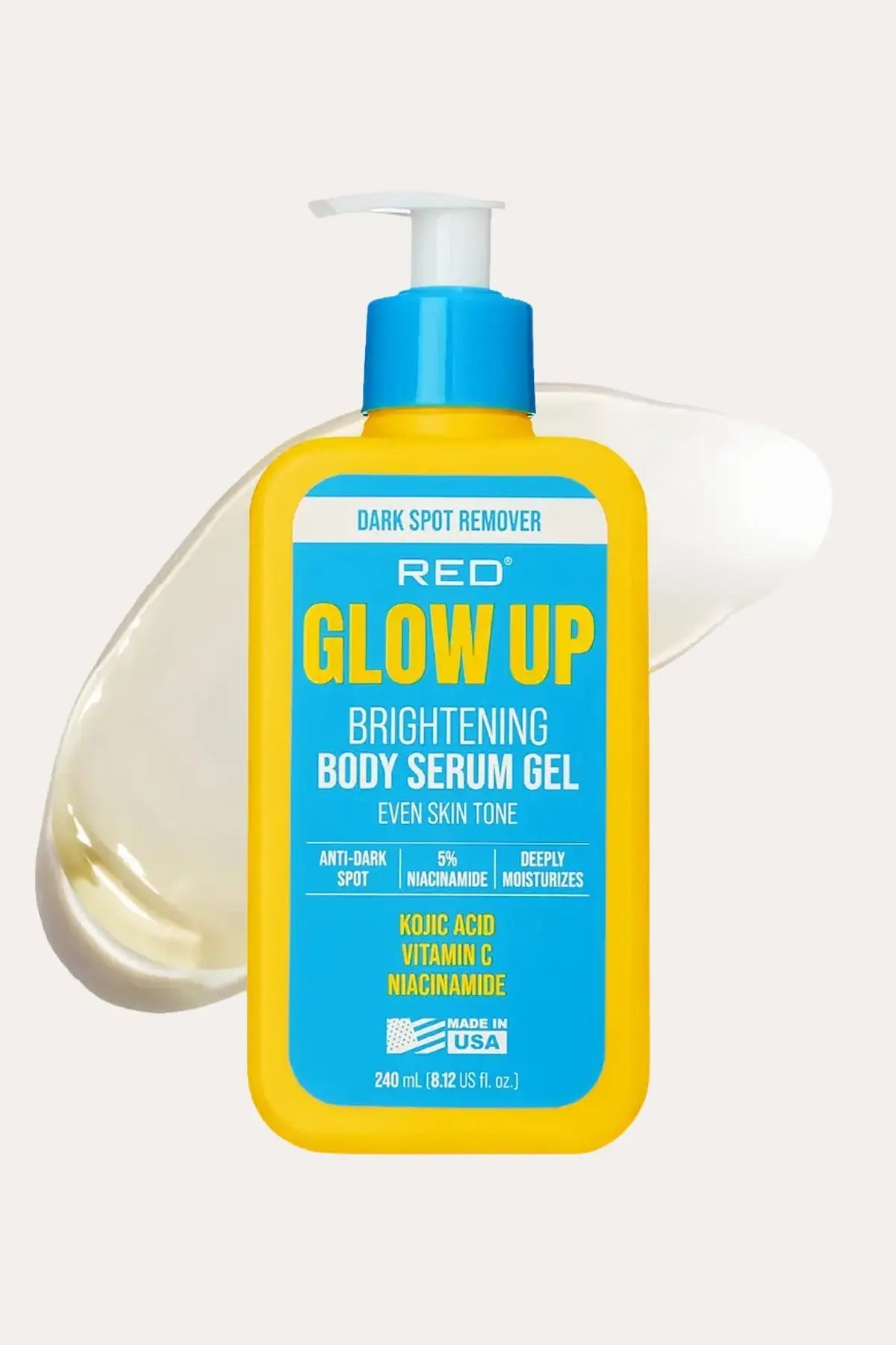 RED BY KISS GLOW UP BRIGHTENING BODY SERUM GEL - KOJIC ACID & VITAMIN C - BSW BEAUTY CANADA